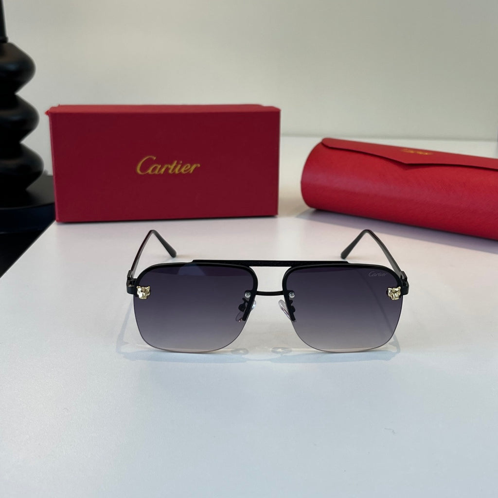 Cartier Lightweight Metal Rimless Silver Lens Sunglasses for Men & Wo - 449527 - detail image 2