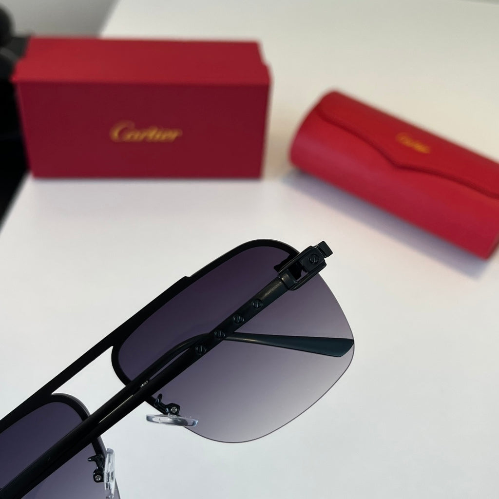 Cartier Lightweight Metal Rimless Silver Lens Sunglasses for Men & Wo - 449527 - detail image 7