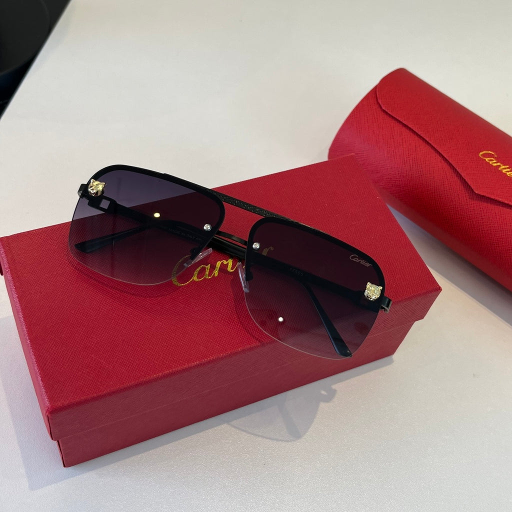Cartier Lightweight Metal Rimless Silver Lens Sunglasses for Men & Wo - 449527 - detail image 10