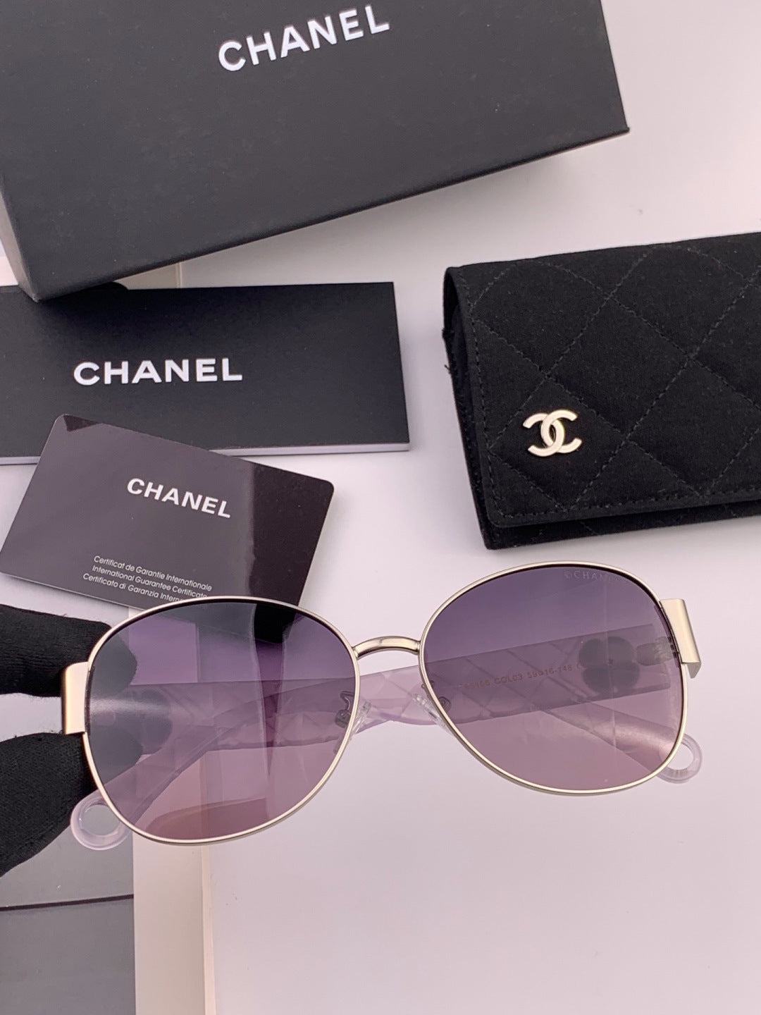 Chanel CH65910 Polarized Fashion Black Lens Sunglasses for Women - 448973 - detail image 3