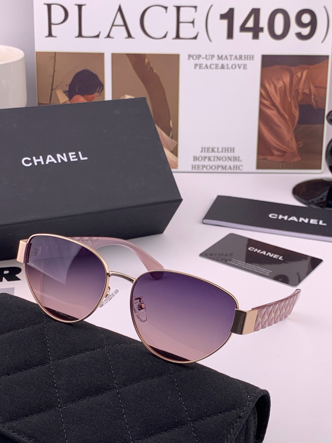 Chanel CH39510 Polarized Fashion Black Lens Sunglasses for Women - detail image 4