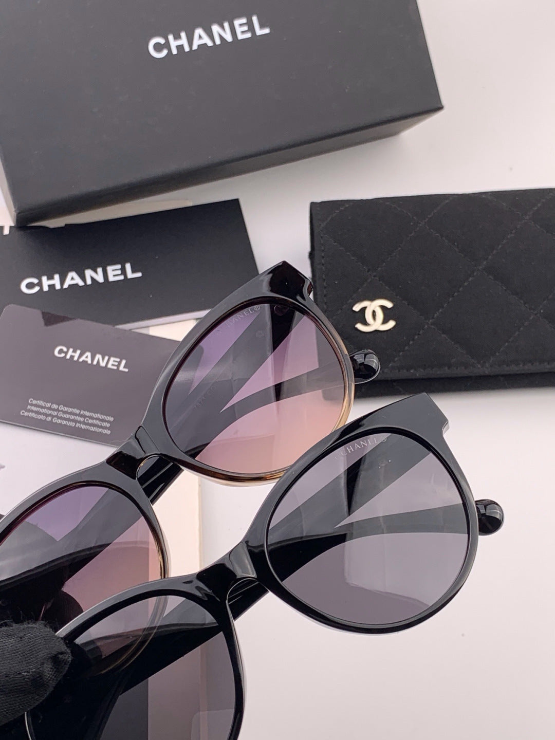 Chanel CH1787 Polarized Round Pink Lens Sunglasses for Women - 448975 - detail image 5