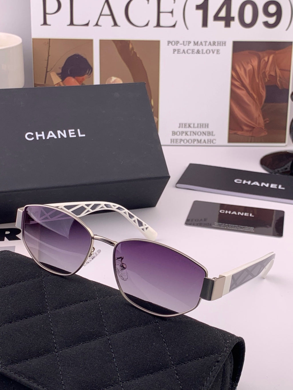 Chanel CH29510 Polarized Fashion Blue Lens Sunglasses for Women - 448976 - detail image 3