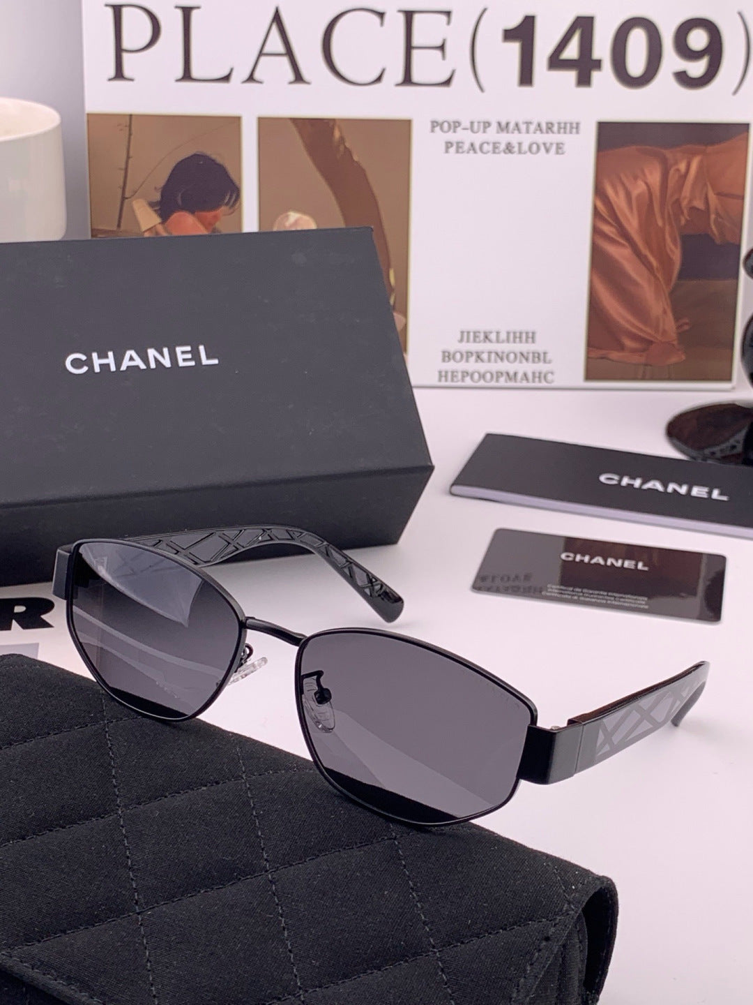 Chanel CH29510 Polarized Fashion Blue Lens Sunglasses for Women - 448976 - detail image 4