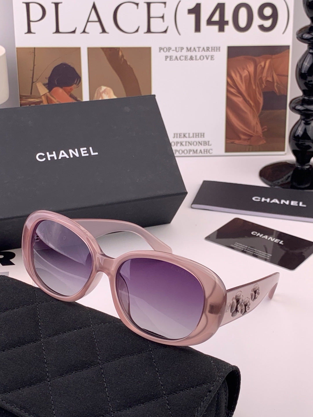 Chanel CH2788 Polarized Round Gold Lens Sunglasses for Men & Women - 448978 - detail image 4