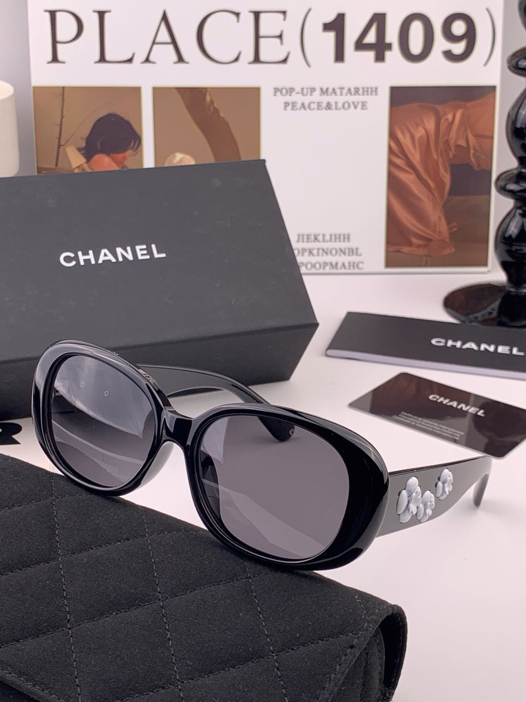 Chanel CH2788 Polarized Round Gold Lens Sunglasses for Men & Women - 448978 - detail image 5