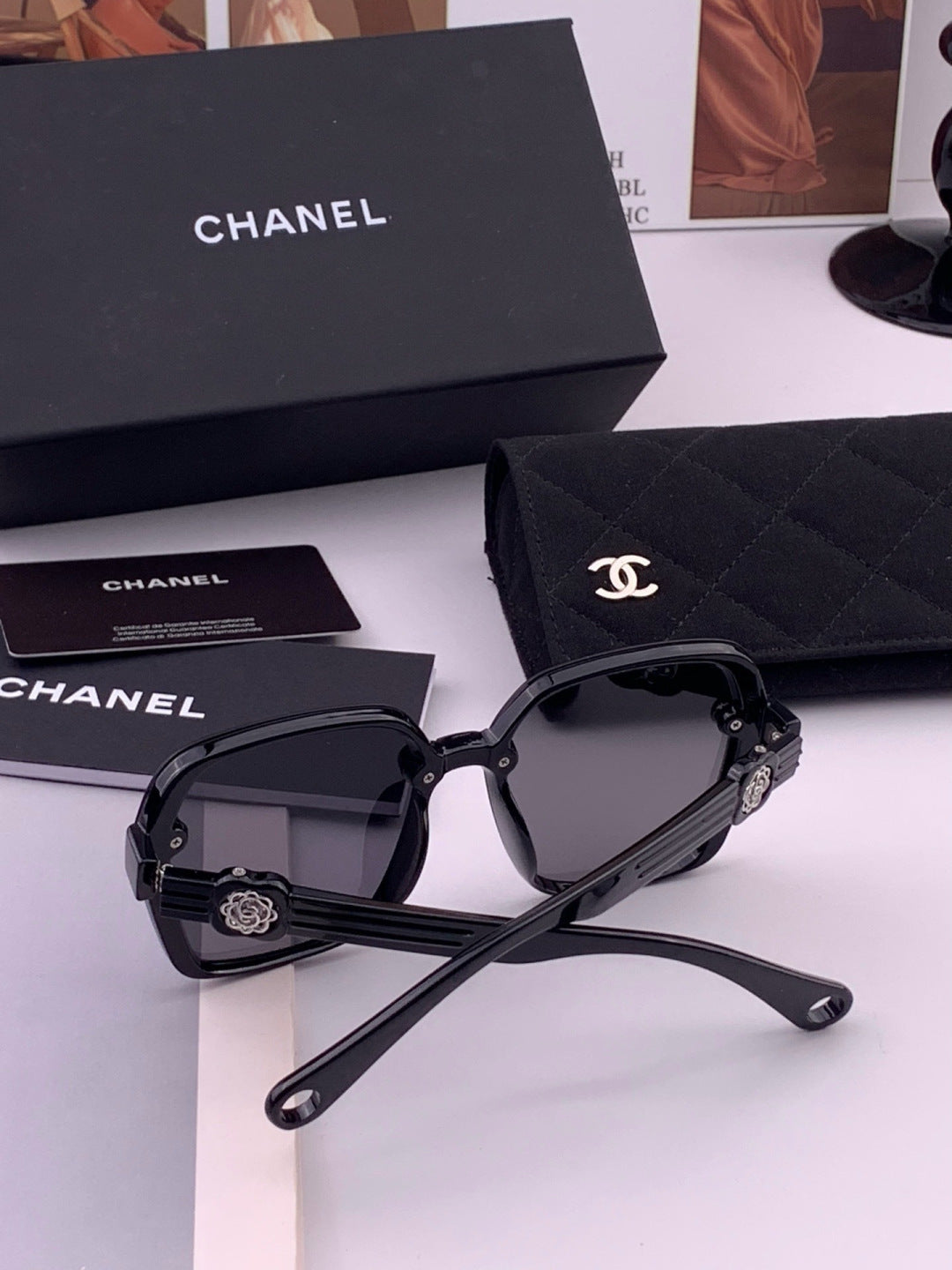 Chanel CH9788 Polarized Oversized Black Lens Sunglasses for Men & Wom - 448980 - detail image 4