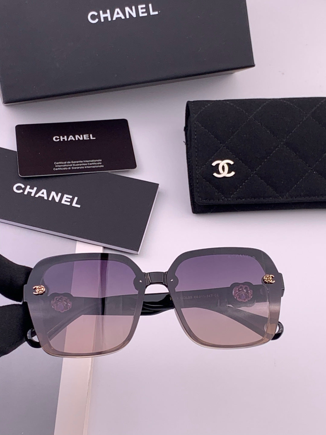 Chanel CH9788 Polarized Oversized Black Lens Sunglasses for Men & Wom - 448981