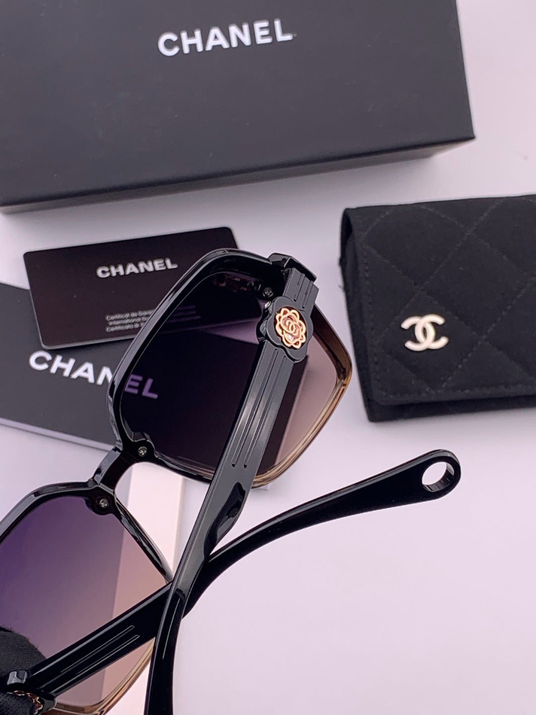 Chanel CH9788 Polarized Oversized Black Lens Sunglasses for Men & Wom - 448981 - detail image 5