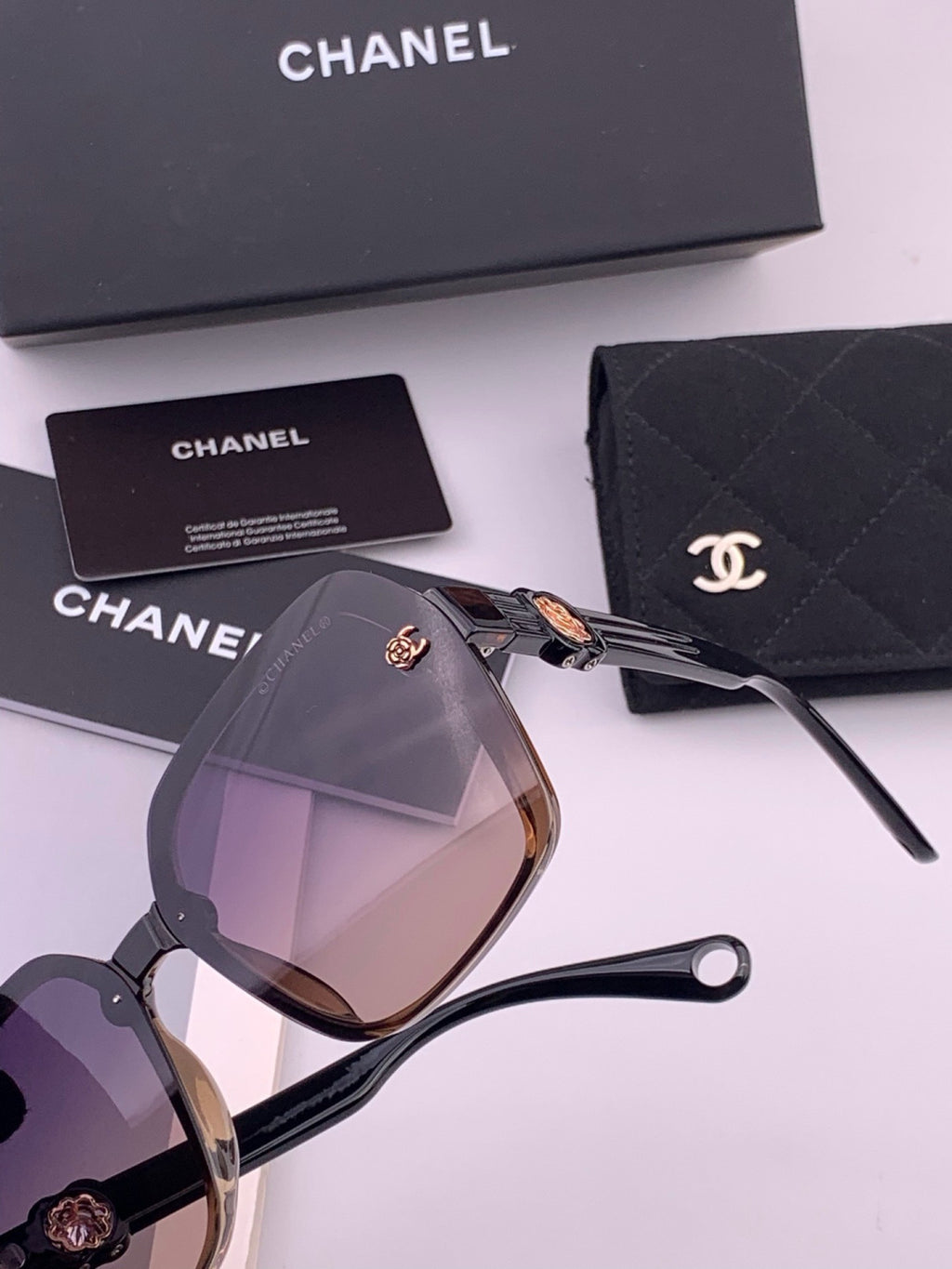 Chanel CH9788 Polarized Oversized Black Lens Sunglasses for Men & Wom - 448981 - detail image 3