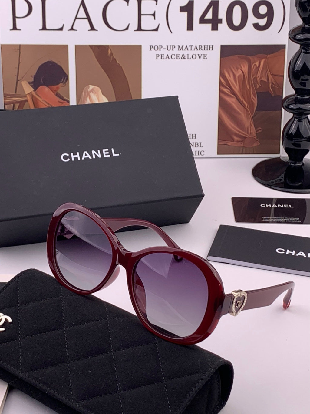 Chanel CH6788 Polarized Oversized Gold Lens Sunglasses for Men & Wome - 448983