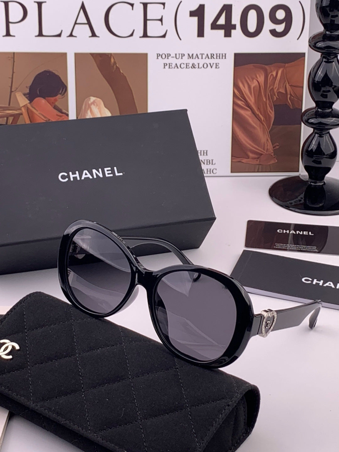 Chanel CH6788 Polarized Oversized Black Lens Sunglasses for Men & Wom - 448984