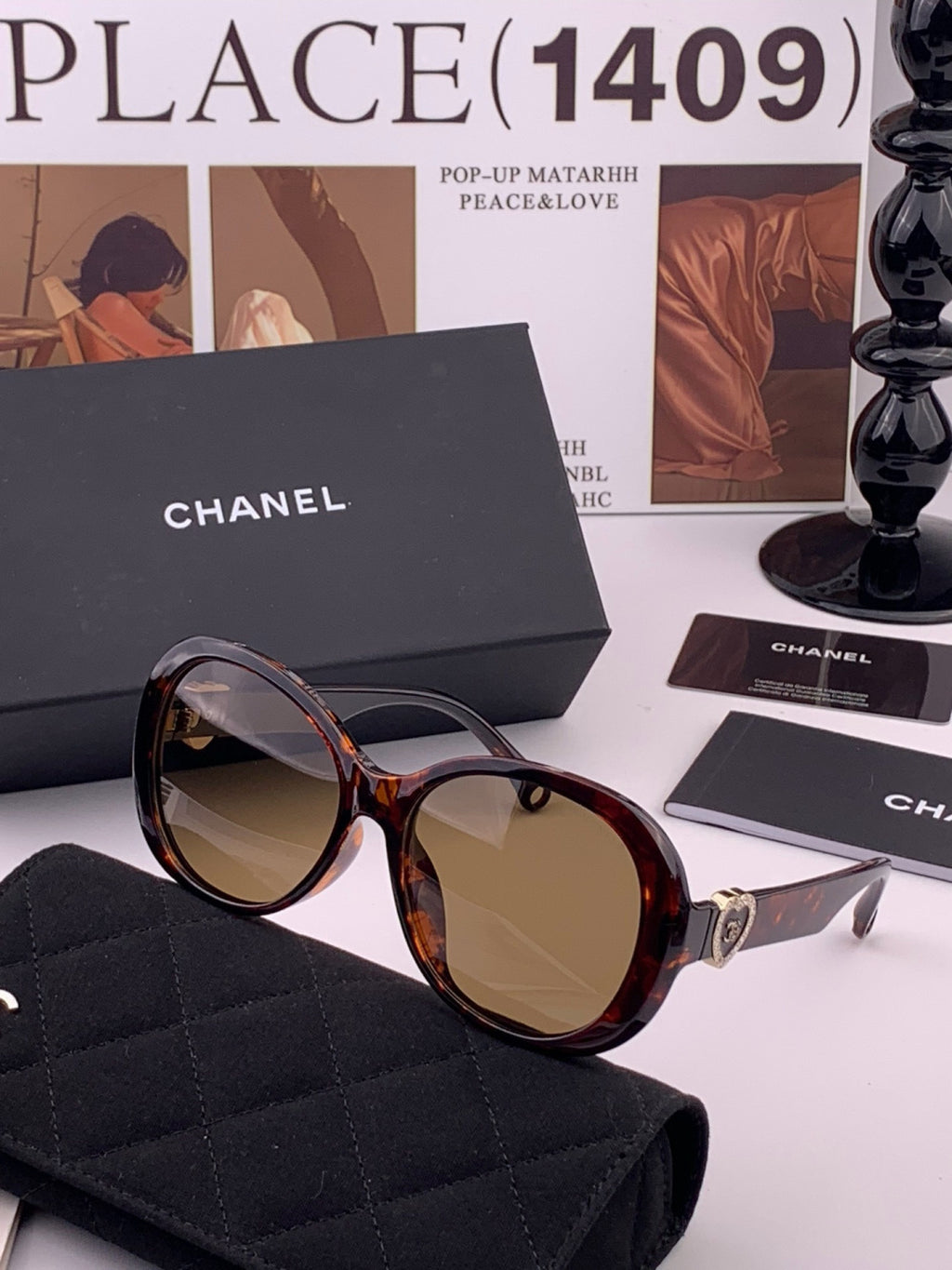 Chanel CH6788 Polarized Oversized Black Lens Sunglasses for Men & Wom - 448985 - detail image 2