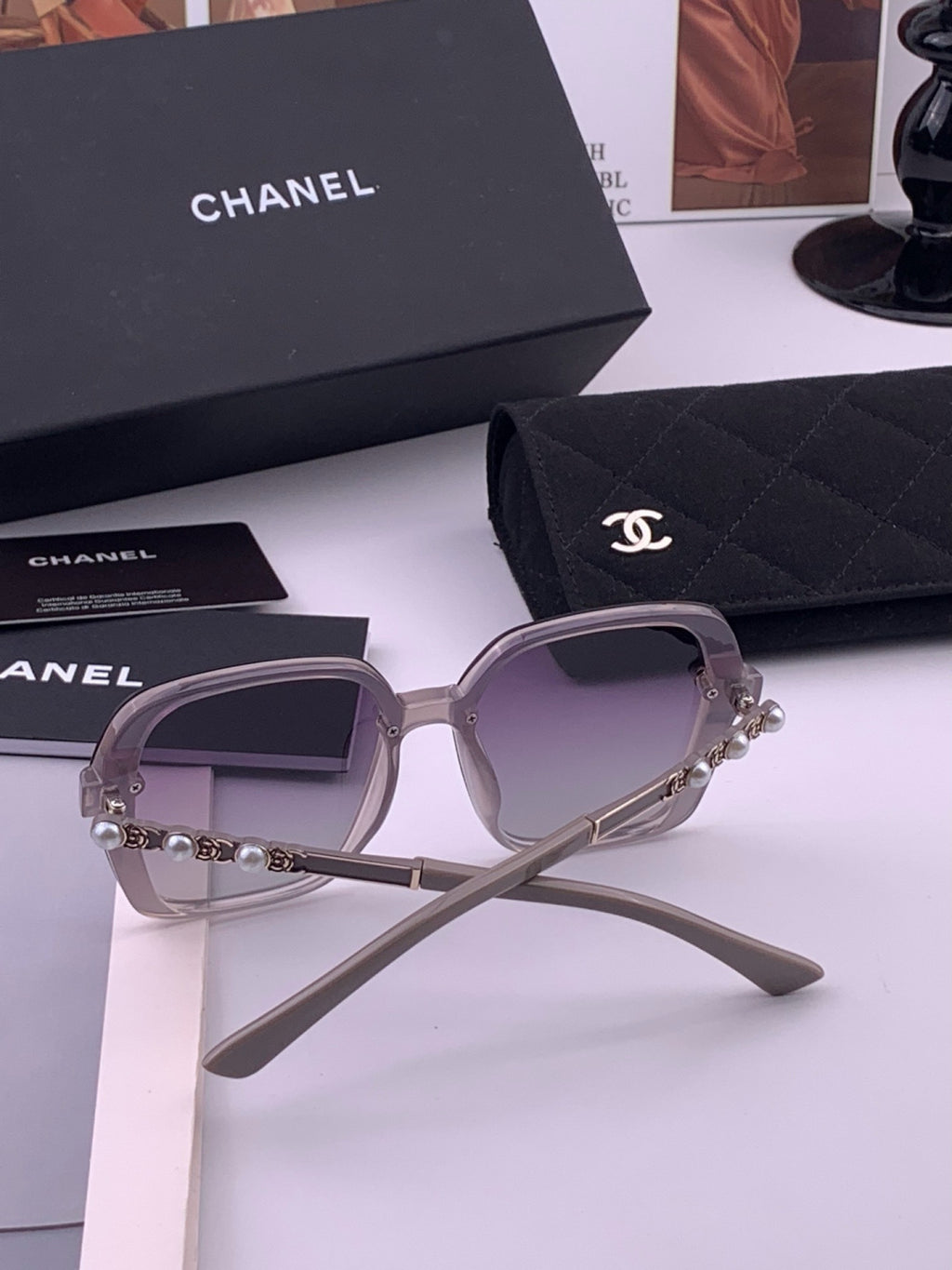 Chanel CH8788 Polarized Oversized Gray Lens Sunglasses for Men & Wome - 448961 - detail image 6