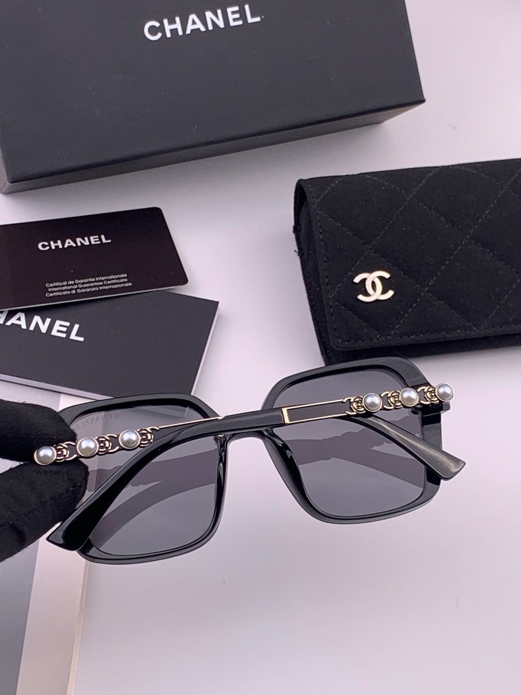 Chanel CH8788 Polarized Oversized Black Lens Sunglasses for Men & Wom - 448962 - detail image 4