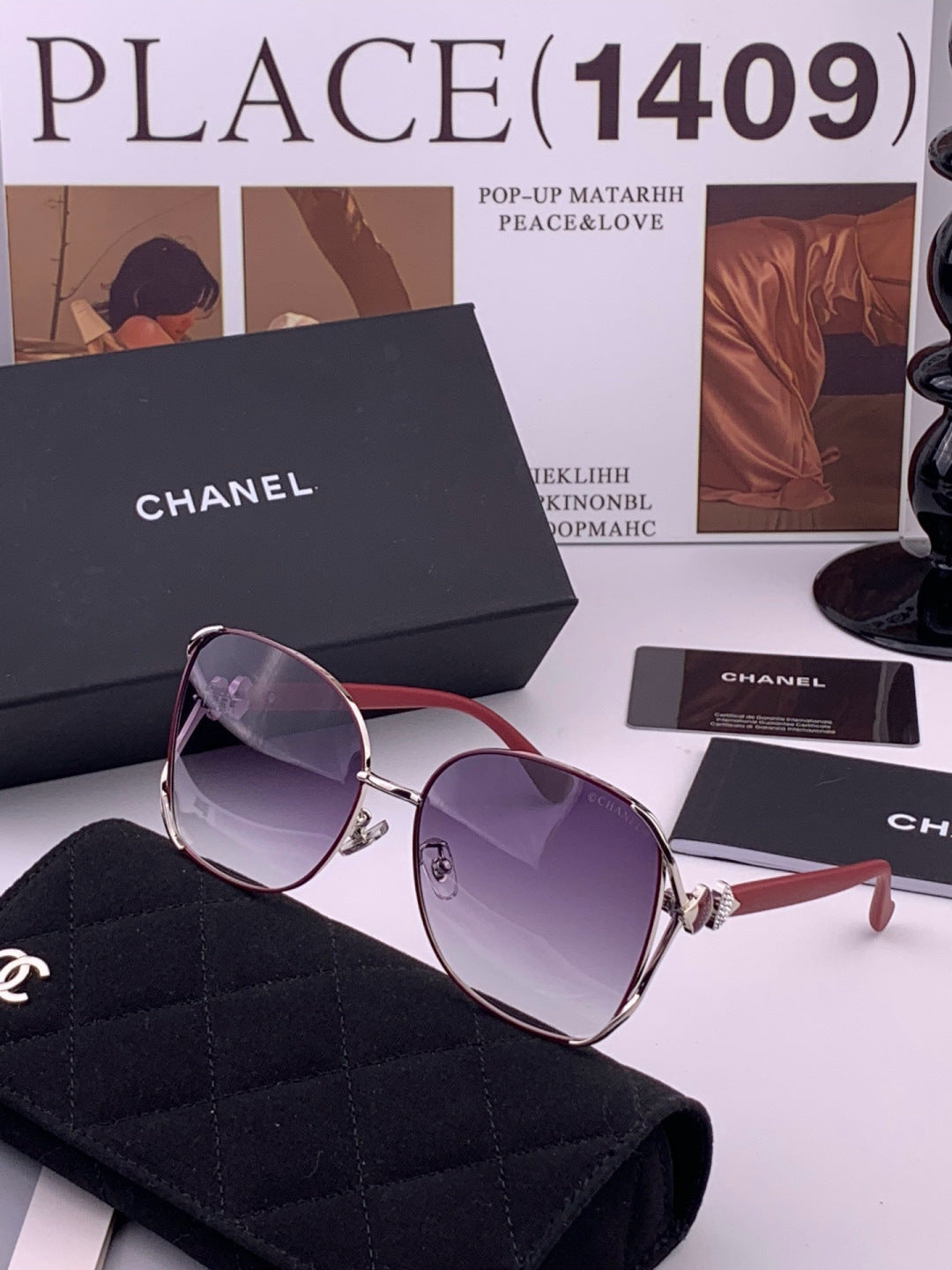 Chanel CH9914 Polarized Fashion Red Lens Sunglasses for Men & Women - 448966 - detail image 2