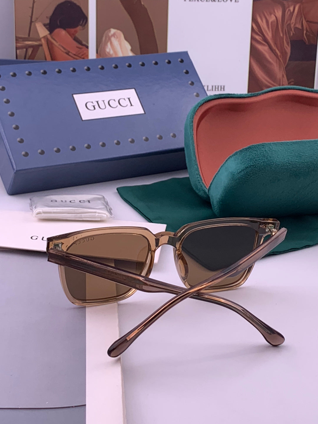 Gucci G0514 Square Brown Lens Sunglasses for Men & Women - 448774 - detail image 6
