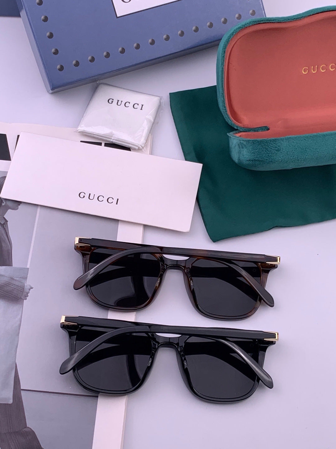 Gucci G4613 Polarized Square Black Lens Sunglasses for Women - 448777 - detail image 4