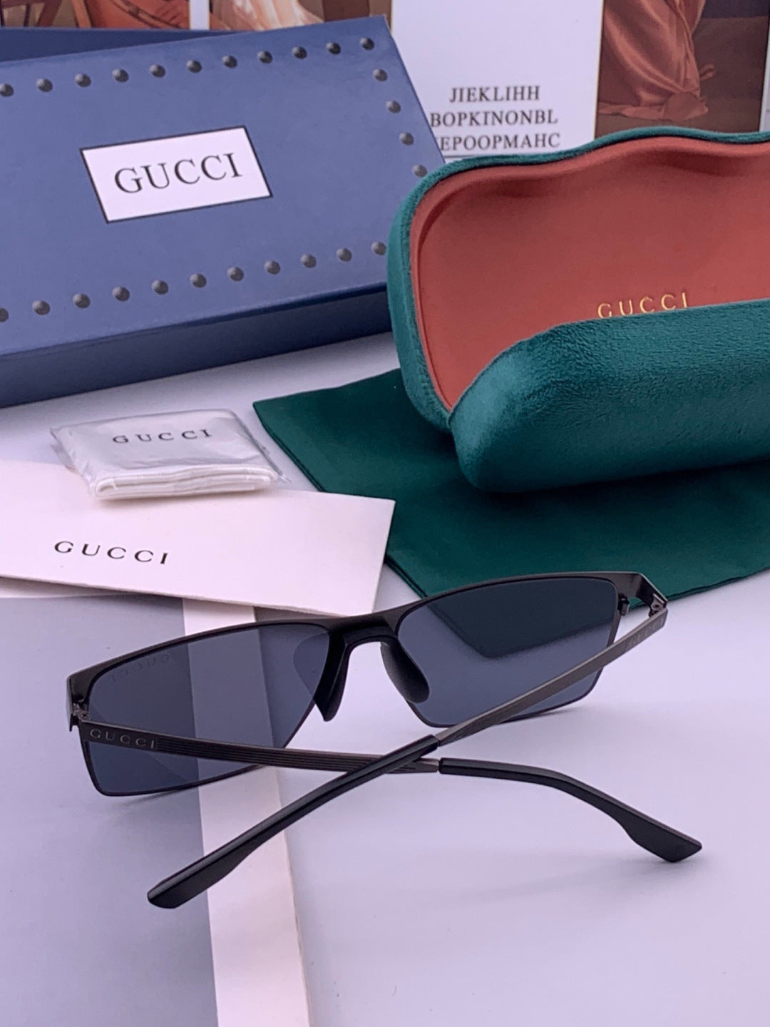 Gucci G6225 Polarized Aviator Gold Lens Sunglasses for Men - 448778 - detail image 5