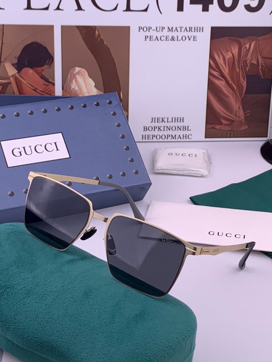 Gucci G9881 Fashion Gold Lens Sunglasses for Men & Women - detail image 2