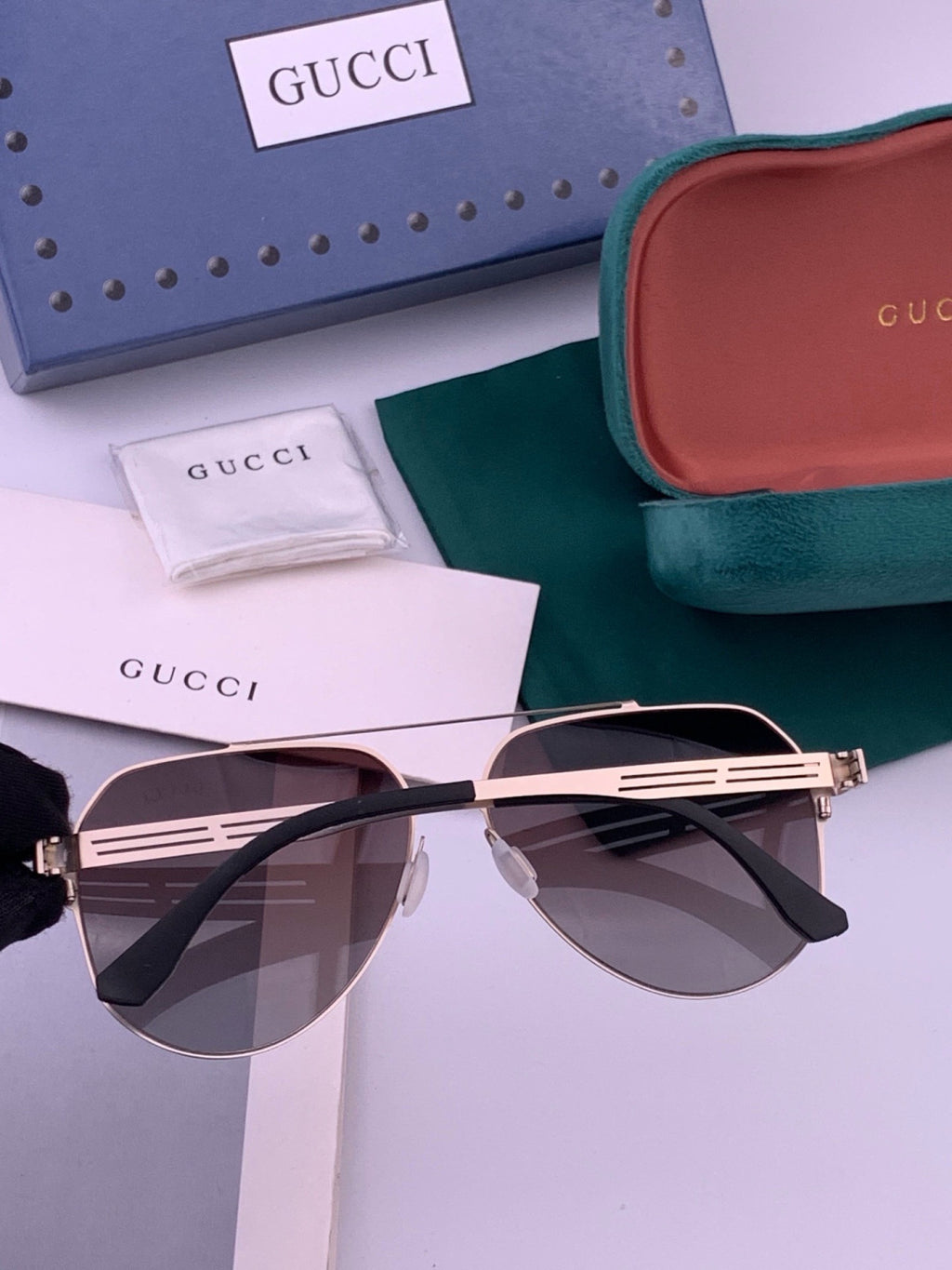 Gucci G5809 Polarized Fashion Gold Lens Sunglasses for Men & Women - detail image 6