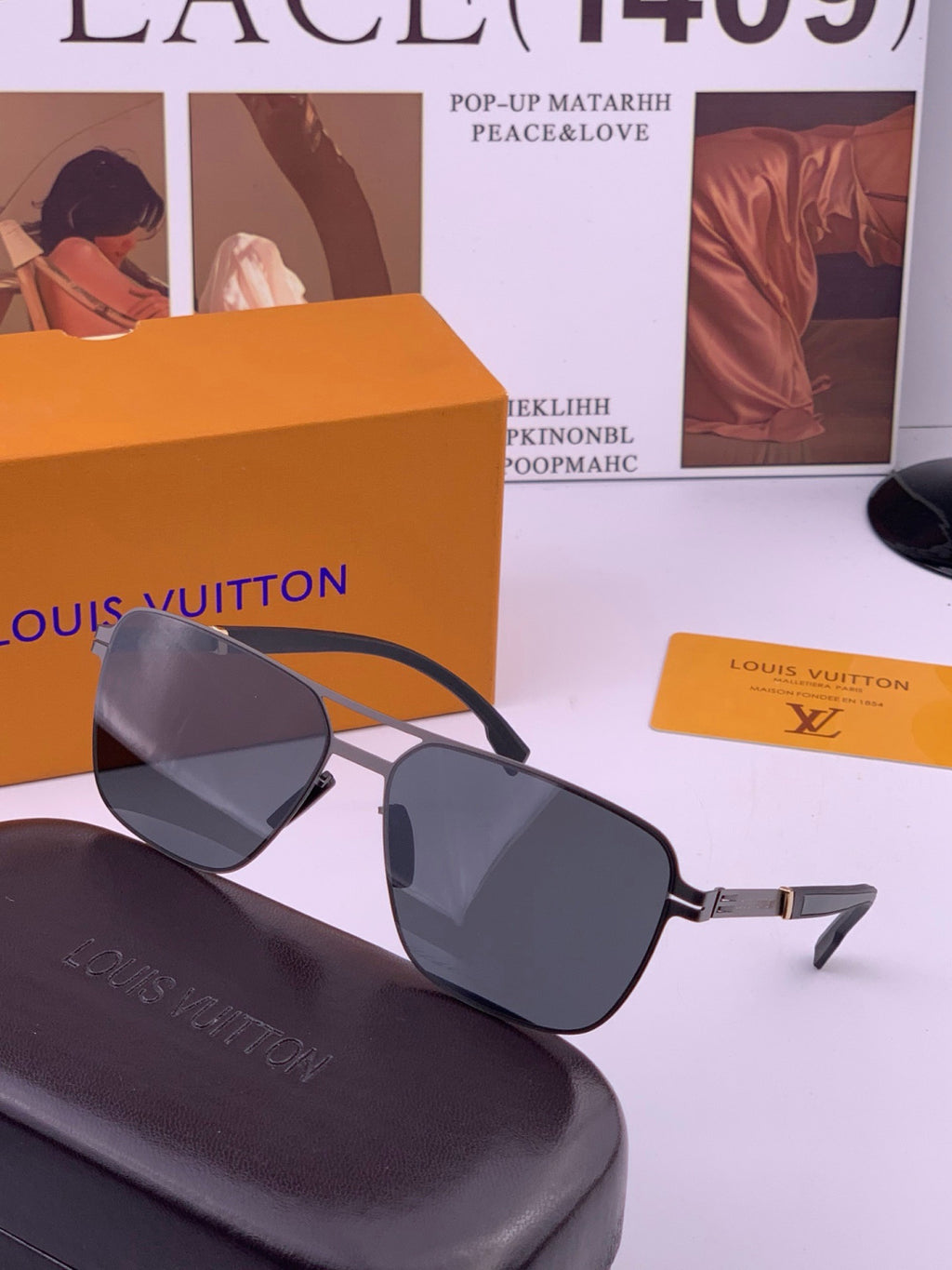 Louis Vuitton L816 Fashion Gold Lens Sunglasses for Men & Women - 448555 - detail image 2