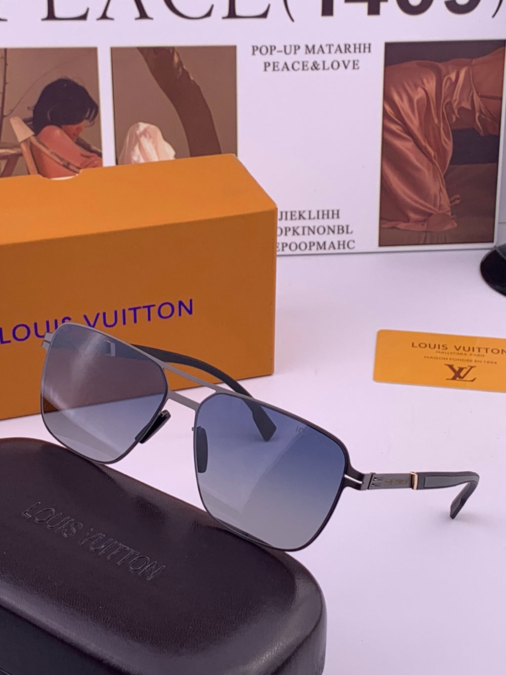 Louis Vuitton L816 Fashion Gold Lens Sunglasses for Men & Women - 448556 - detail image 2