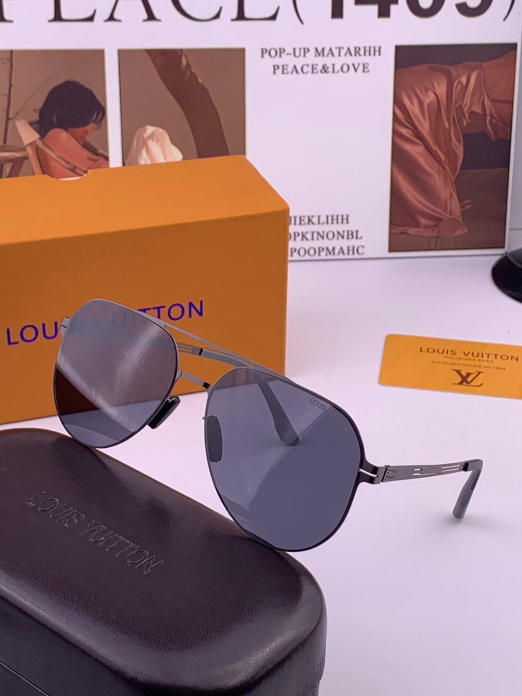Louis Vuitton L39 Fashion Gold Lens Sunglasses for Men & Women - detail image 2