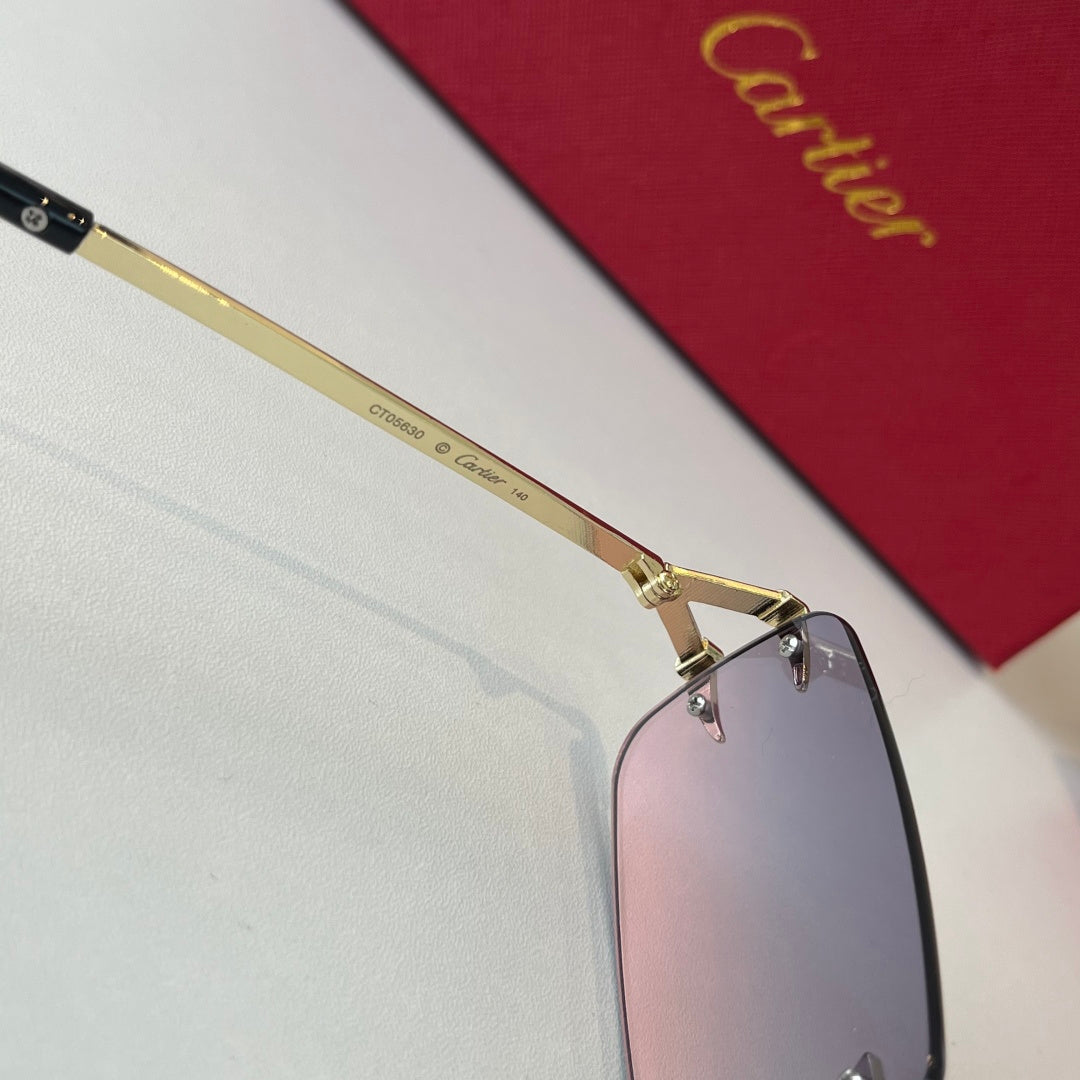 Cartier Lightweight Metal Rimless Silver Lens Sunglasses for Men & Wo - 465843 - detail image 8