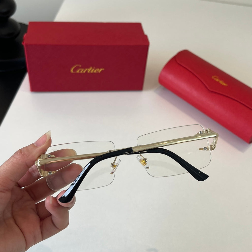 Cartier Lightweight Metal Rimless Silver Lens Sunglasses for Men & Wo - 465844 - detail image 7
