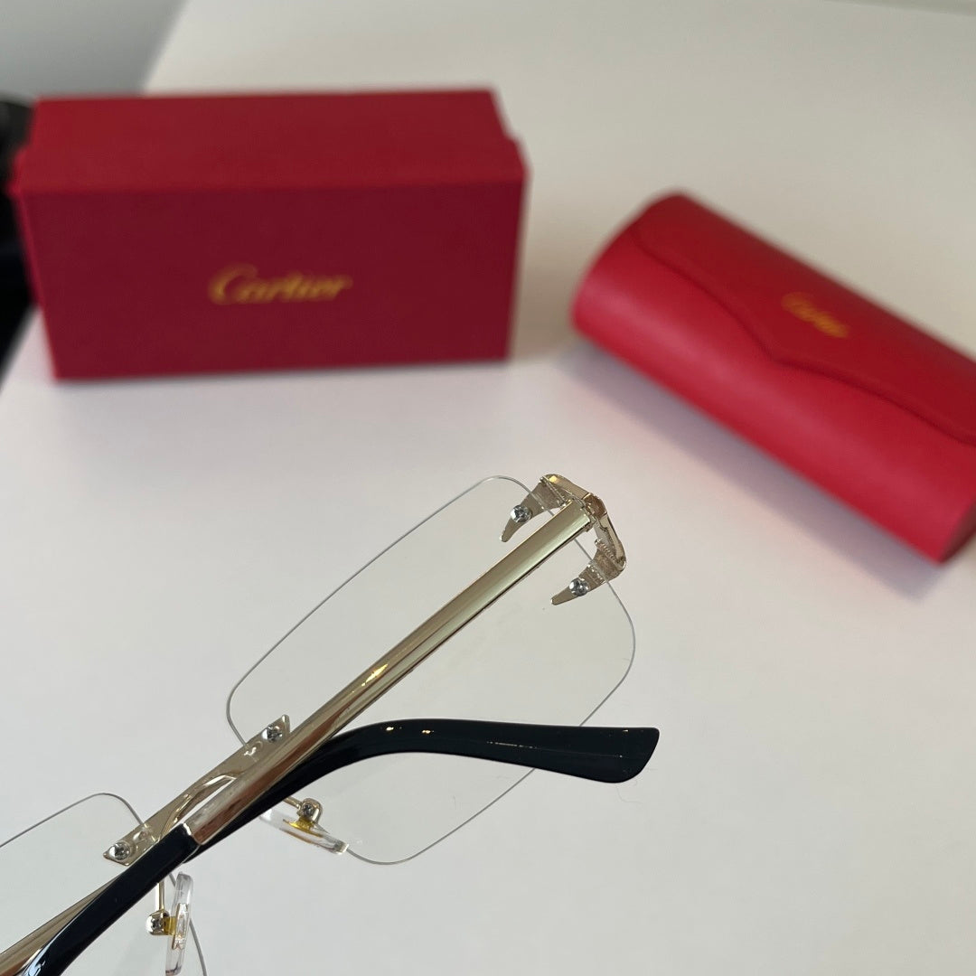 Cartier Lightweight Metal Rimless Silver Lens Sunglasses for Men & Wo - 465860 - detail image 6
