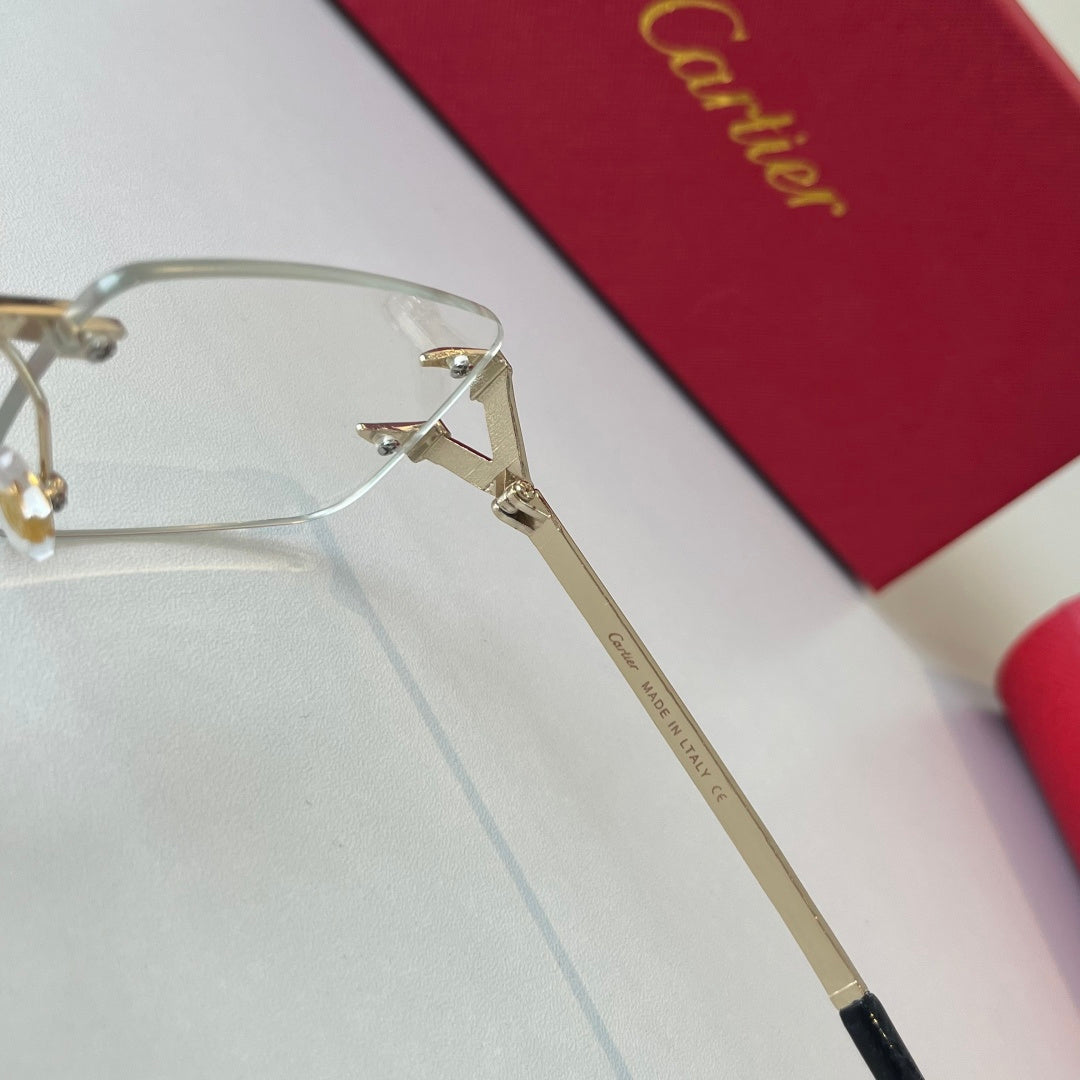 Cartier Lightweight Metal Rimless Silver Lens Sunglasses for Men & Wo - 465844 - detail image 9