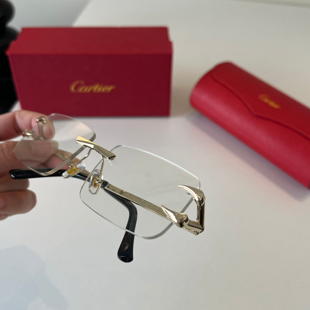 Cartier Lightweight Metal Rimless Silver Lens Sunglasses for Men & Wo - 465860 - detail image 5