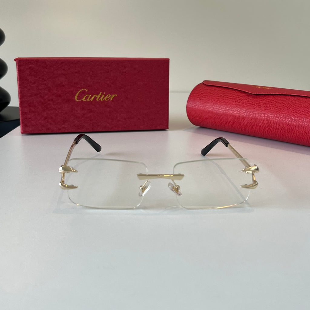 Cartier Lightweight Metal Rimless Silver Lens Sunglasses for Men & Wo - 465844 - detail image 2