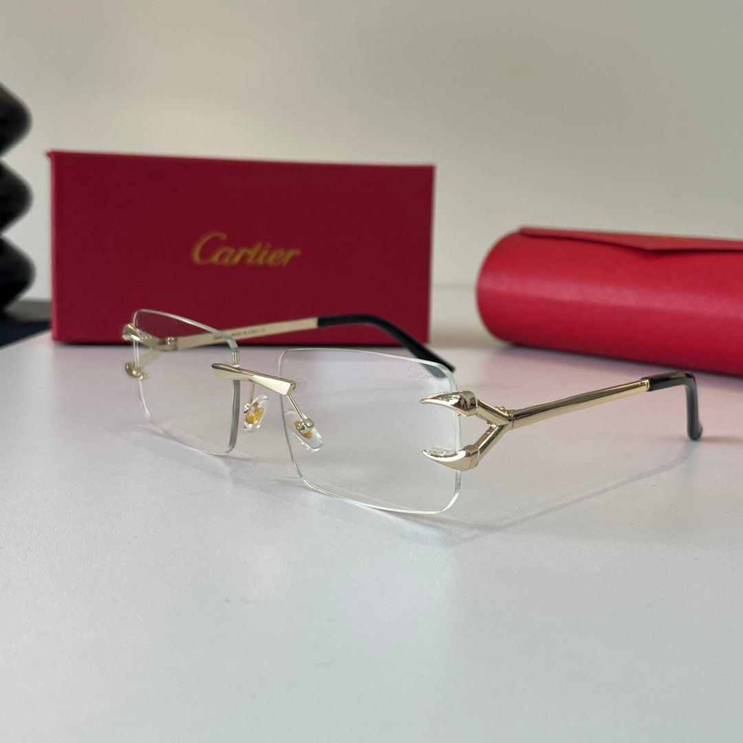 Cartier Lightweight Metal Rimless Silver Lens Sunglasses for Men & Wo - 465860 - detail image 3