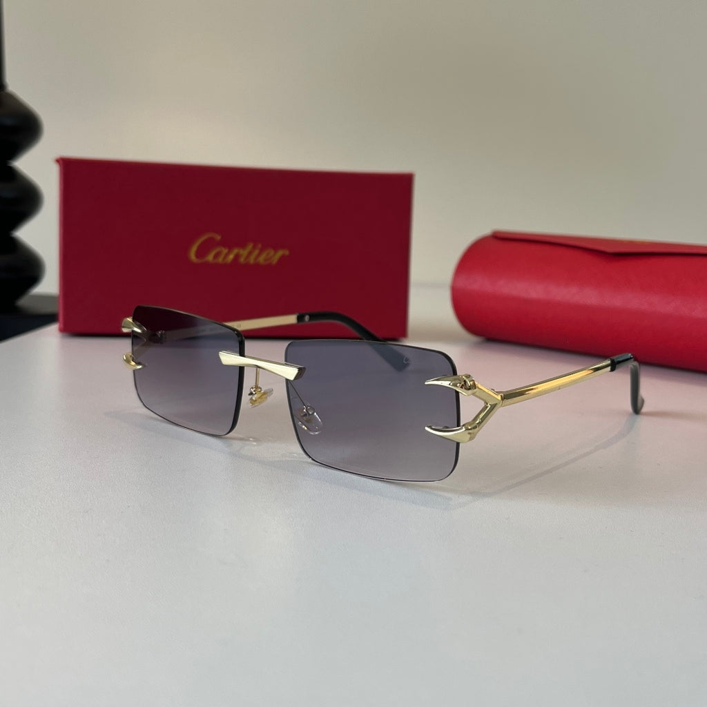 Cartier Lightweight Metal Rimless Silver Lens Sunglasses for Men & Wo - 465861 - detail image 3