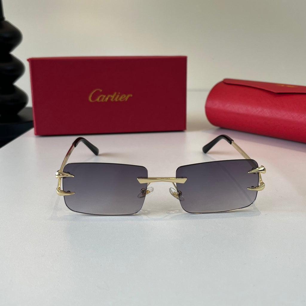 Cartier Lightweight Metal Rimless Silver Lens Sunglasses for Men & Wo - 465861 - detail image 2