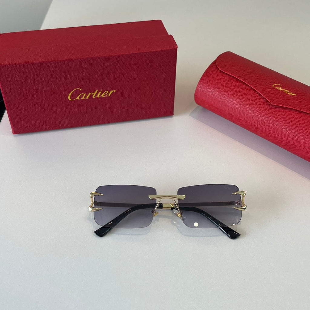 Cartier Lightweight Metal Rimless Silver Lens Sunglasses for Men & Wo - 465845 - detail image 4