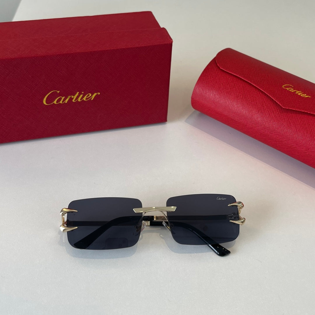 Cartier Lightweight Metal Rimless Silver Lens Sunglasses for Men & Wo - 465846 - detail image 4