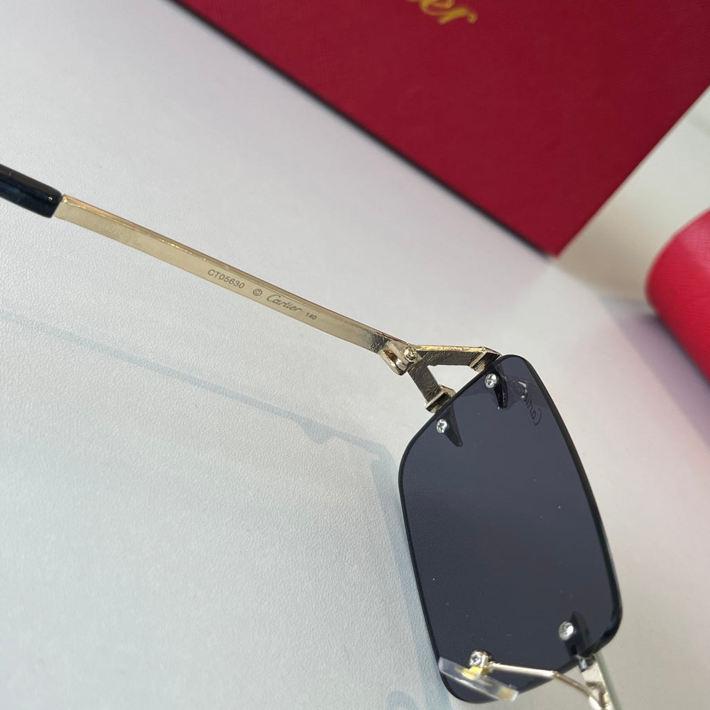 Cartier Lightweight Metal Rimless Silver Lens Sunglasses for Men & Wo - 487271 - detail image 8