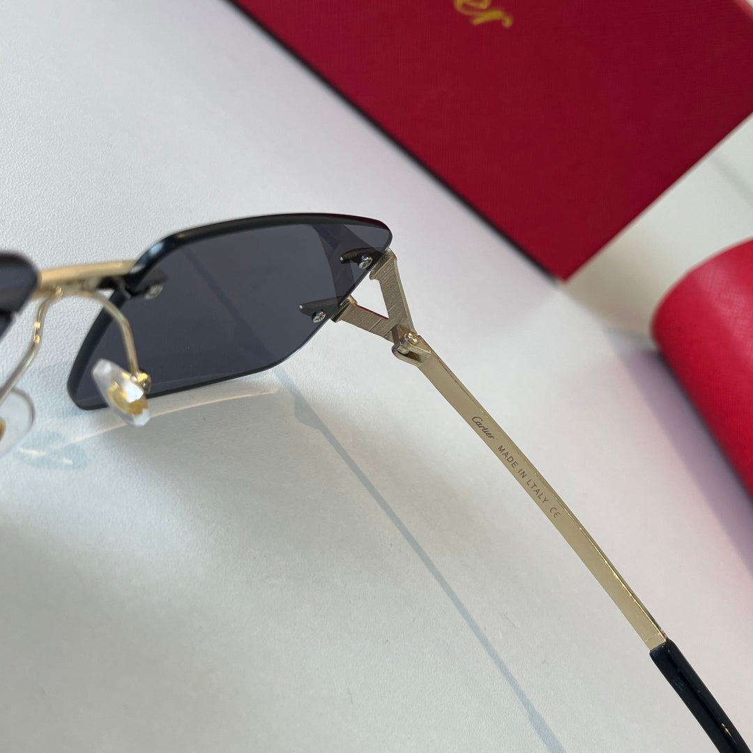 Cartier Lightweight Metal Rimless Silver Lens Sunglasses for Men & Wo - 487271 - detail image 9