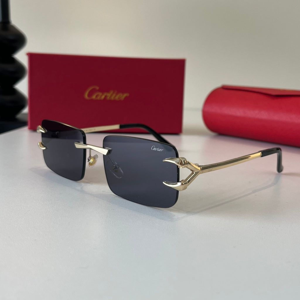 Cartier Lightweight Metal Rimless Silver Lens Sunglasses for Men & Wo - 487271 - detail image 3
