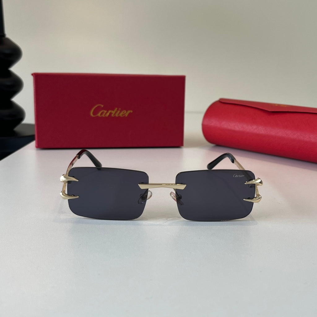 Cartier Lightweight Metal Rimless Silver Lens Sunglasses for Men & Wo - 465846 - detail image 2