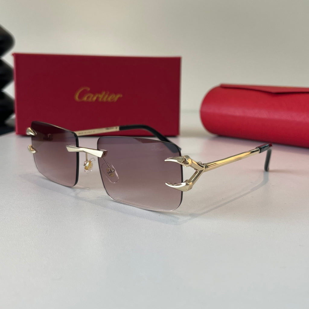 Cartier Lightweight Metal Rimless Red Lens Sunglasses for Men & Women - 487272 - detail image 3