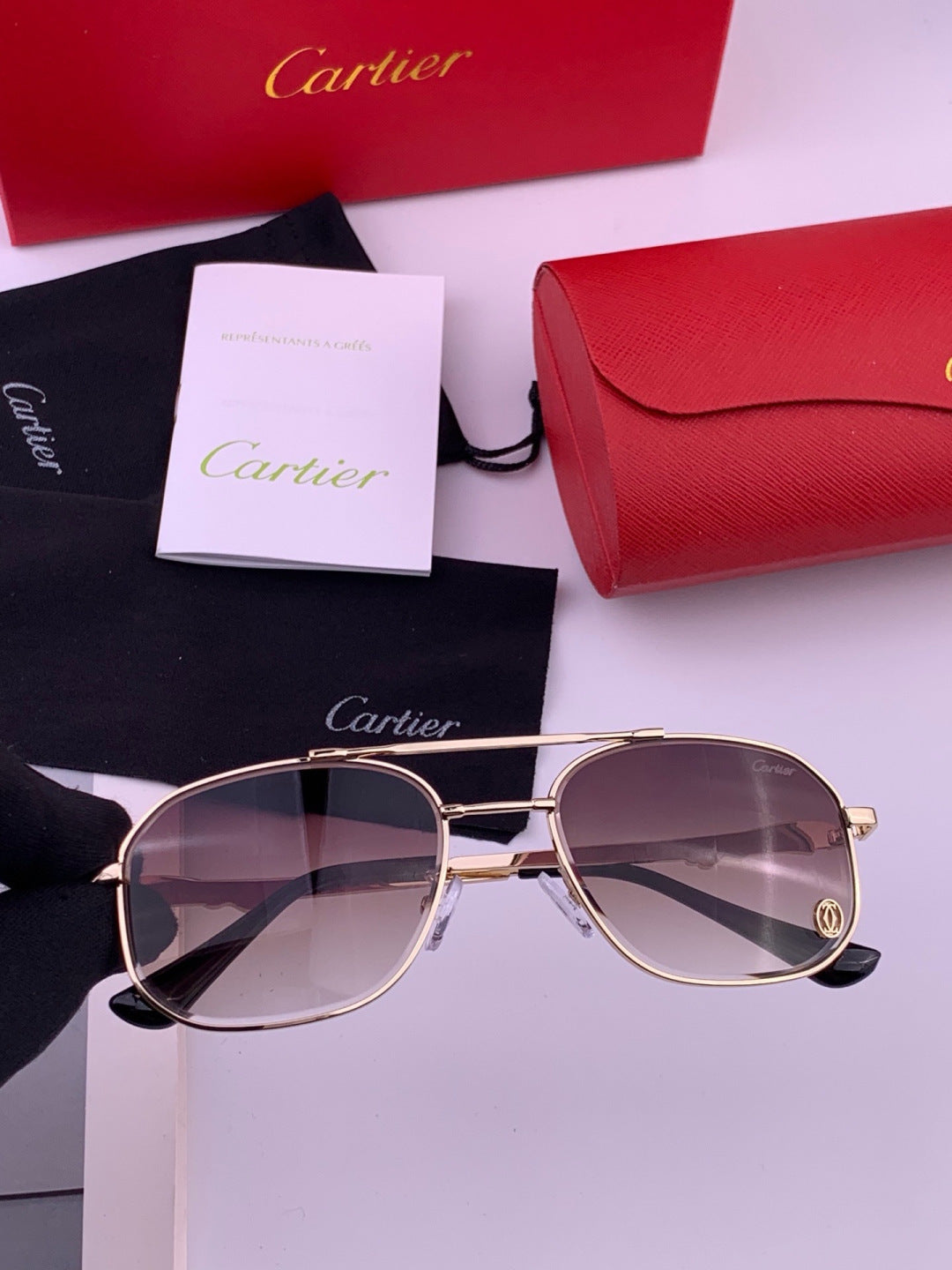 Cartier K61758 Fashion Pink Lens Sunglasses for Men & Women - 465873 - detail image 3