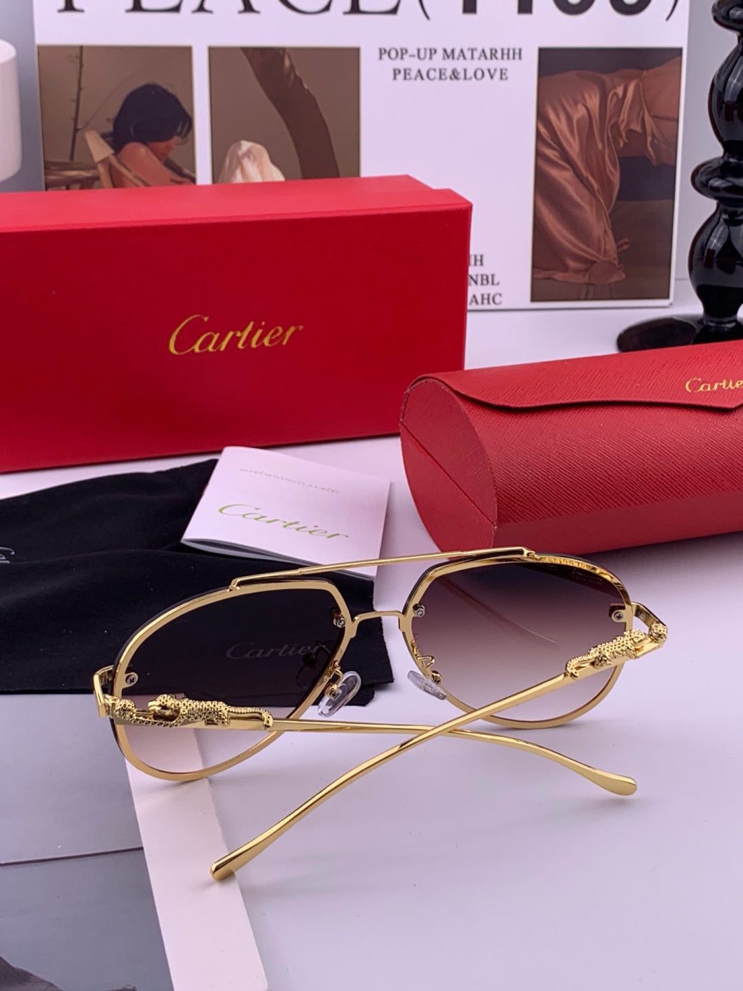 Cartier K21758 Fashion Black Lens Sunglasses for Men & Women - 465876 - detail image 7