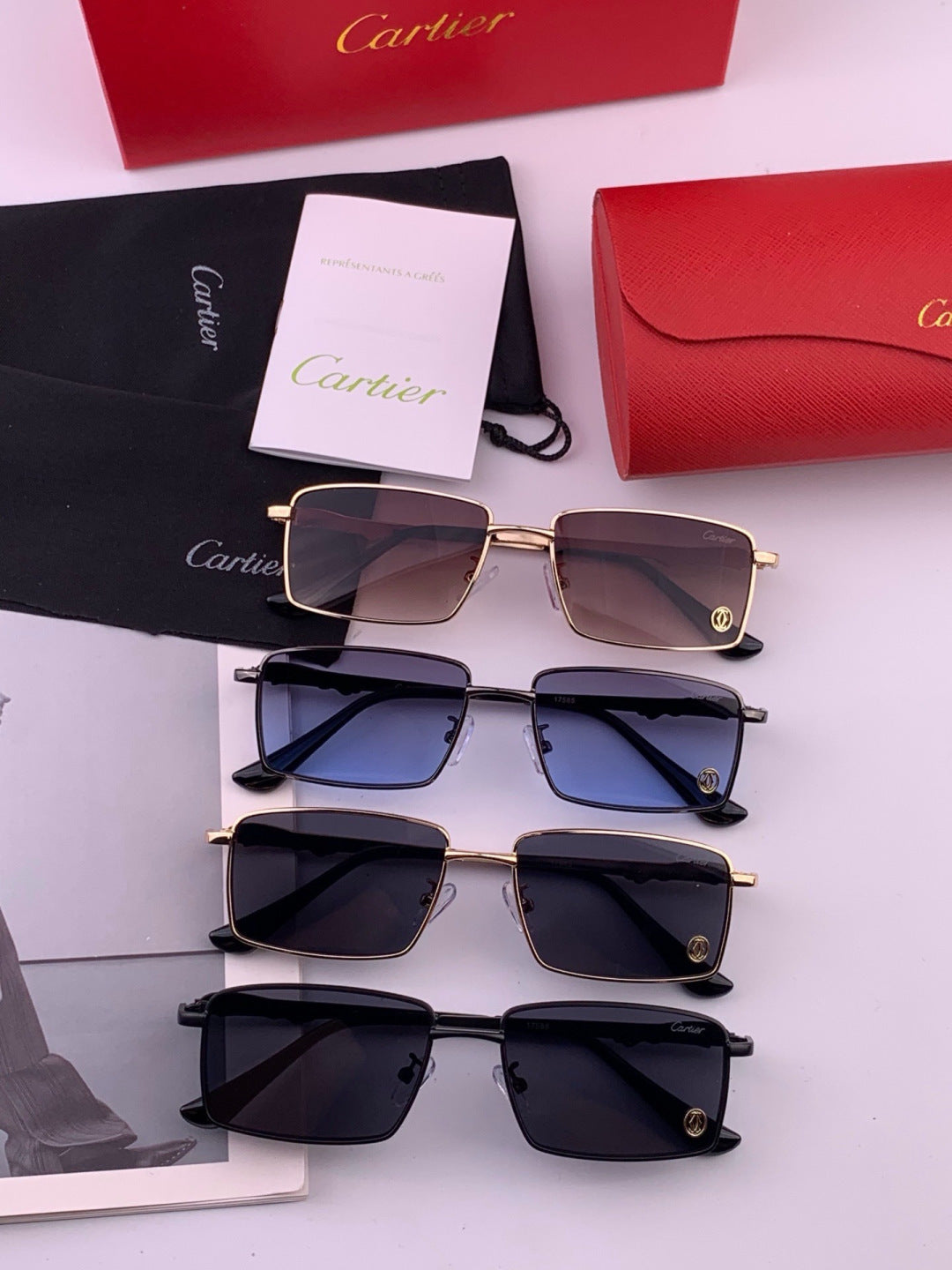 Cartier K51758 Fashion Black Lens Sunglasses for Men & Women - 465877 - detail image 5