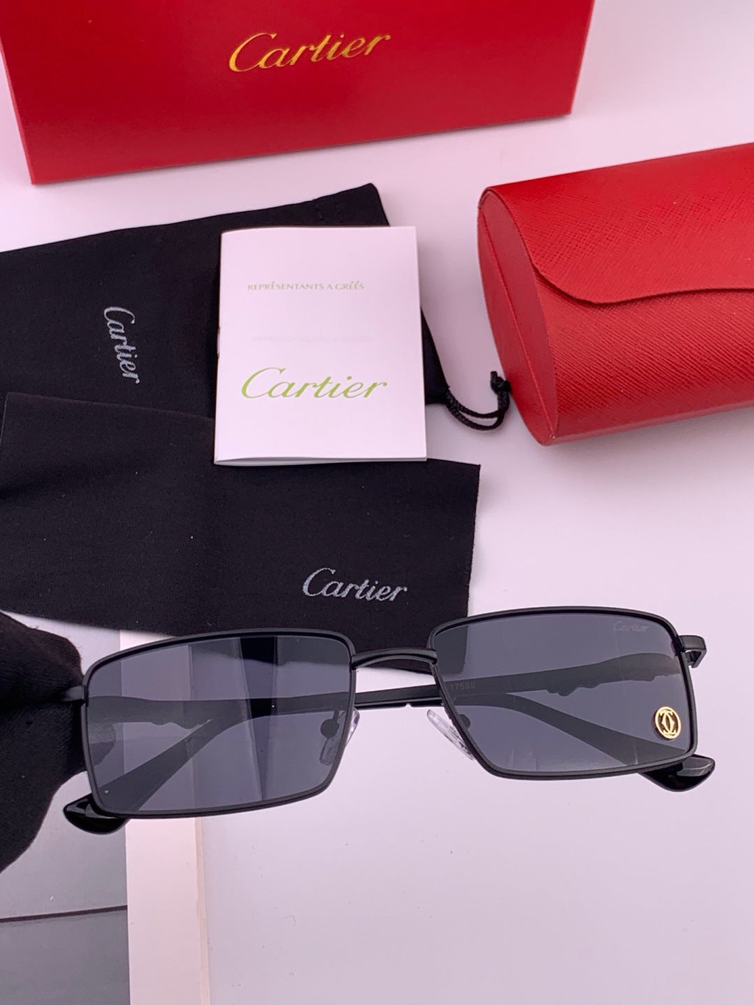 Cartier K51758 Fashion Black Lens Sunglasses for Men & Women - 465878 - detail image 3