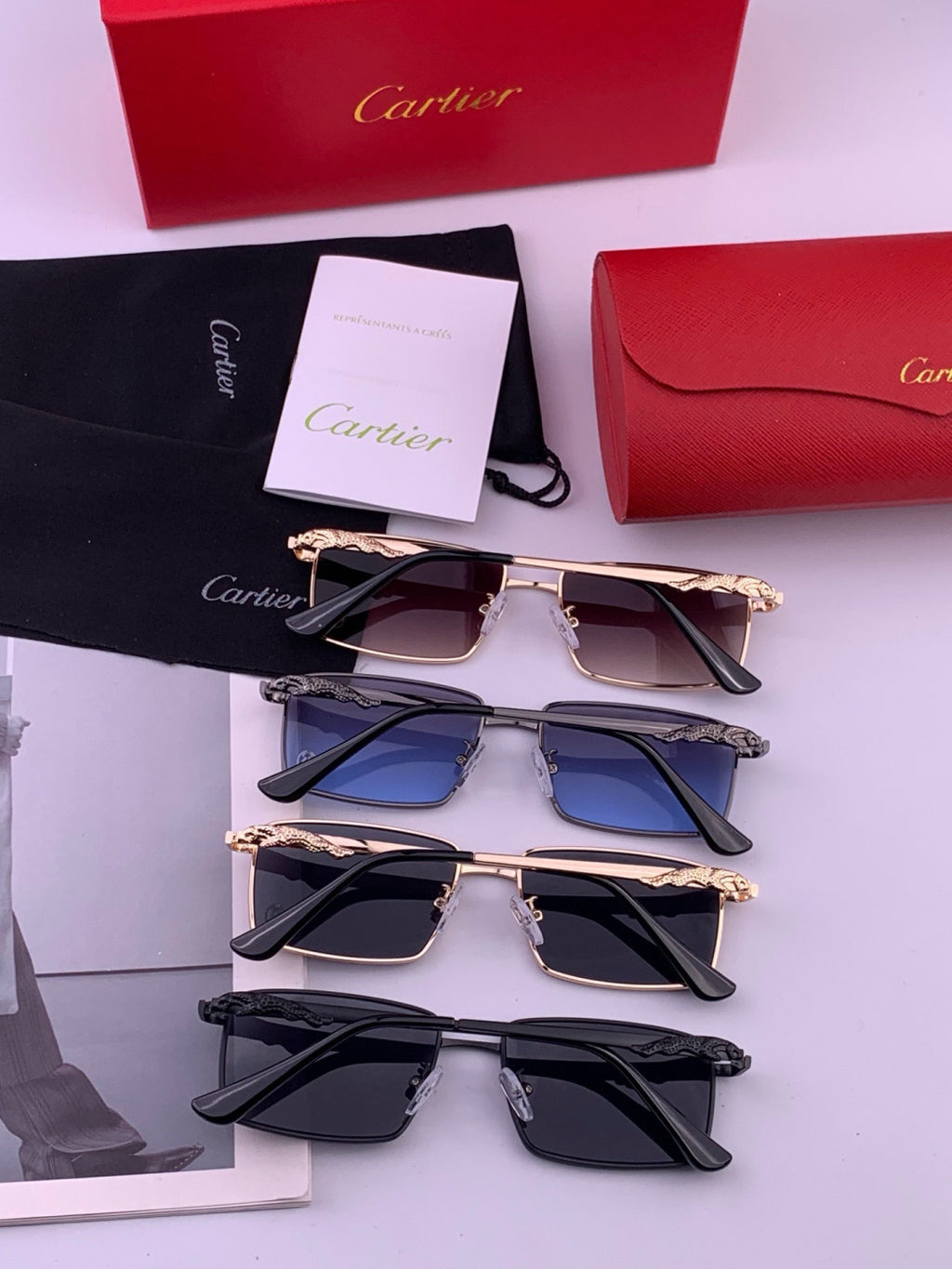 Cartier K51758 Fashion Black Lens Sunglasses for Men & Women - 465878 - detail image 7