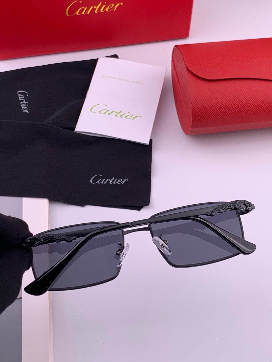 Cartier K51758 Fashion Black Lens Sunglasses for Men & Women - 465878 - detail image 5
